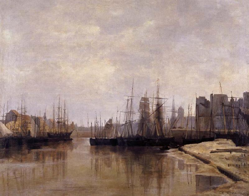 Desavary Charles L'Arriere-port de Dunkerque oil painting image